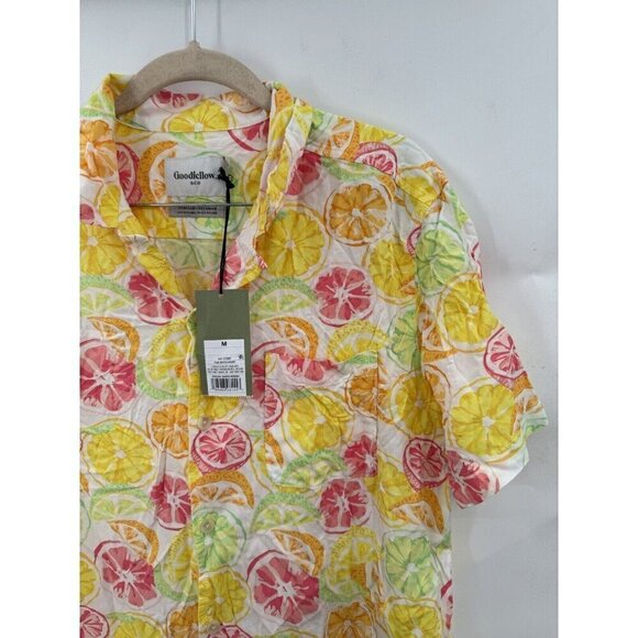 NEW Goodiefellow Fruit Print Summer Pool Side Vacation Standard Fit Medium Top - Picture 9 of 9